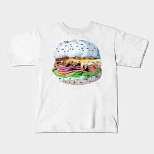 Sushi Burger Burgushi Food Fad Meme Hamburger Kids T-Shirt